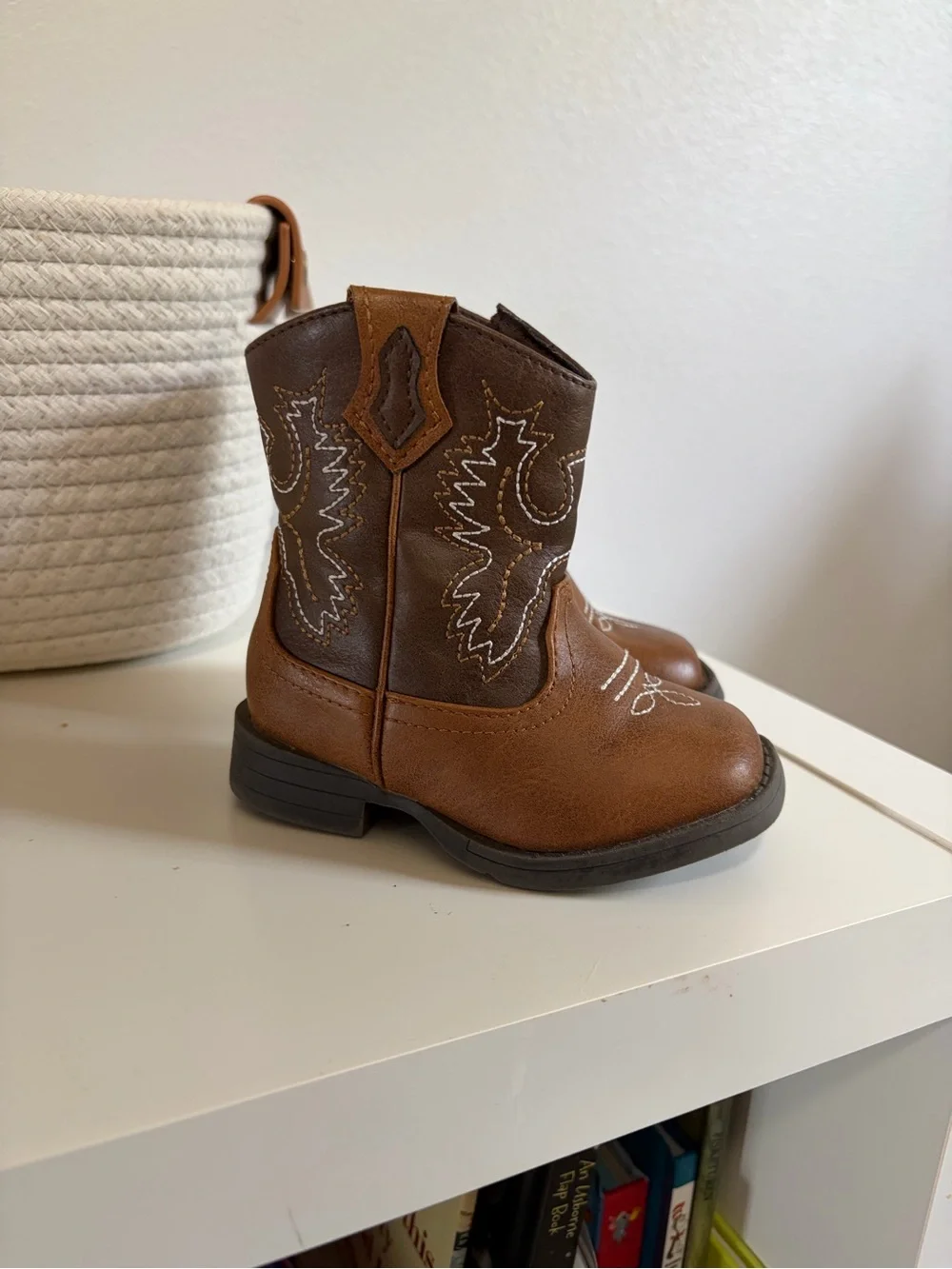 Kids Brown Western Cowboy Boots